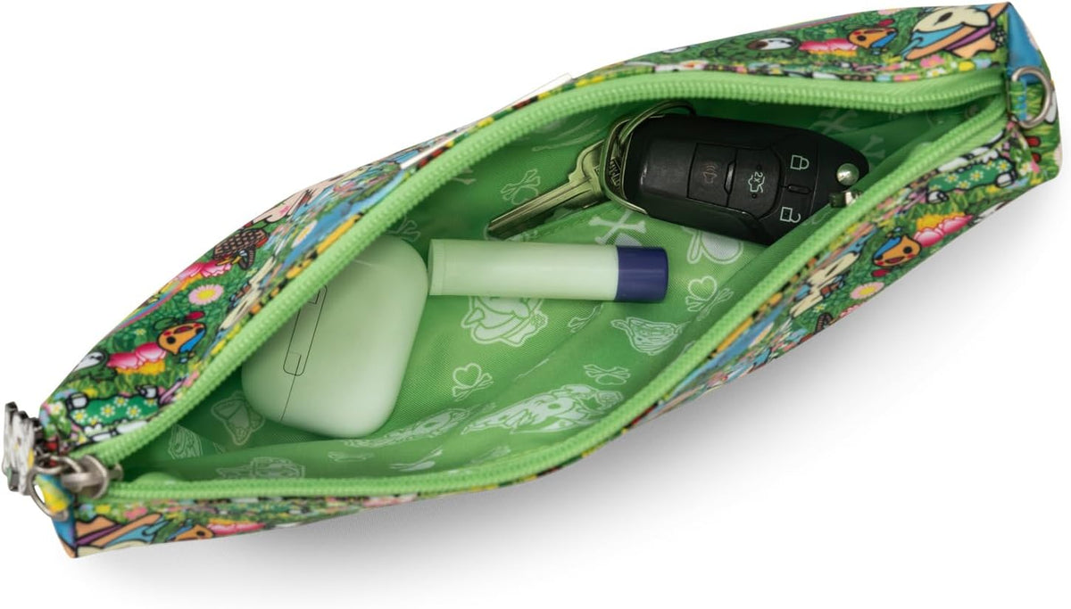 Tokidoki Diaper Clutch Wristlet, Compact Diaper & Wipes Organizer Pouch with Adjustable Crossbody Strap, Stroller Hanging Zip Case, Machine Washable Small Diaper Bag Accessory