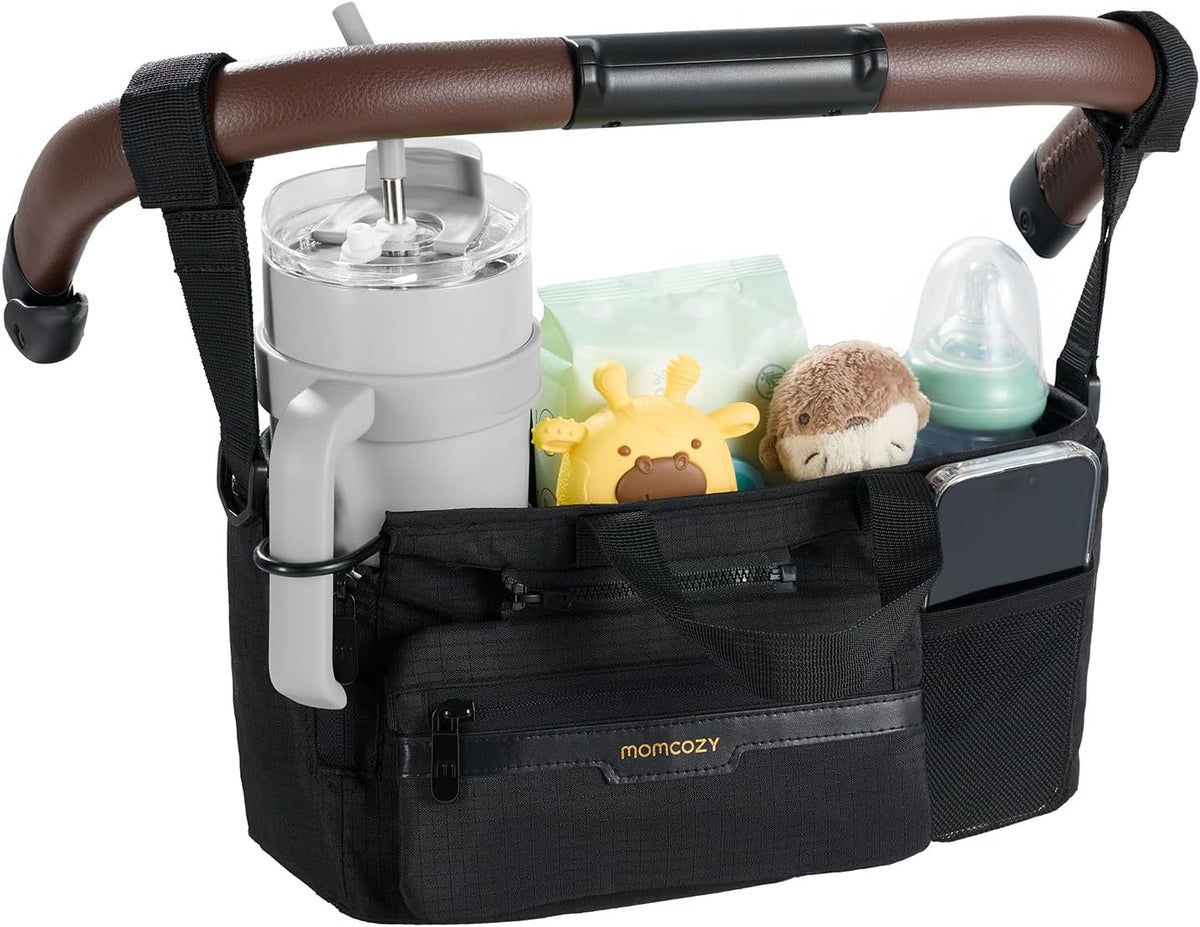 Stroller Organizer with 40 oz Tumbler Holder, Non-Slip Straps