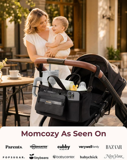 Stroller Organizer with 40 oz Tumbler Holder, Non-Slip Straps