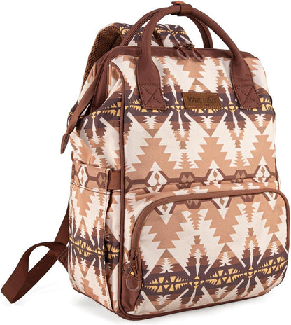 Montana West Wrangler Callie Diaper Bag Backpack with Stroller Straps Western Pattern Multifunction Baby Travel Bag WG2204-91102HPK