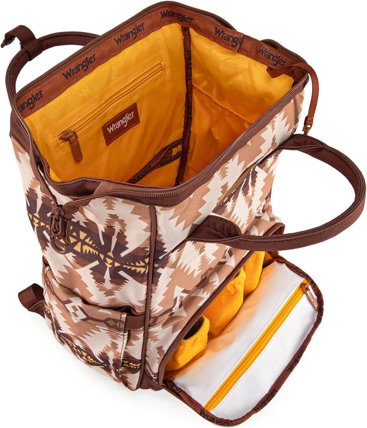 Montana West Wrangler Callie Diaper Bag Backpack with Stroller Straps Western Pattern Multifunction Baby Travel Bag WG2204-91102HPK