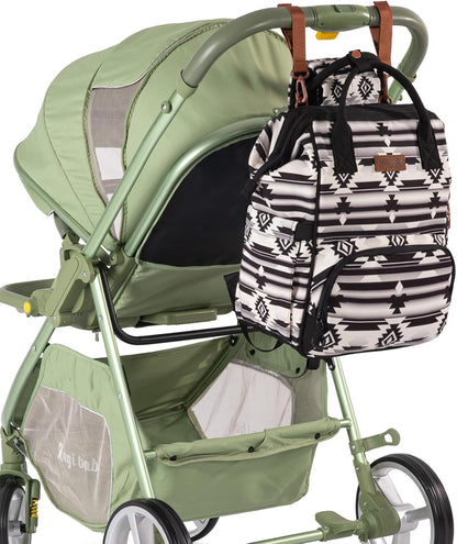 Montana West Wrangler Callie Diaper Bag Backpack with Stroller Straps Western Pattern Multifunction Baby Travel Bag WG2204-91102HPK