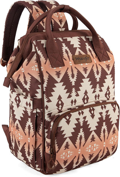 Montana West Wrangler Callie Diaper Bag Backpack with Stroller Straps Western Pattern Multifunction Baby Travel Bag WG2204-91102HPK