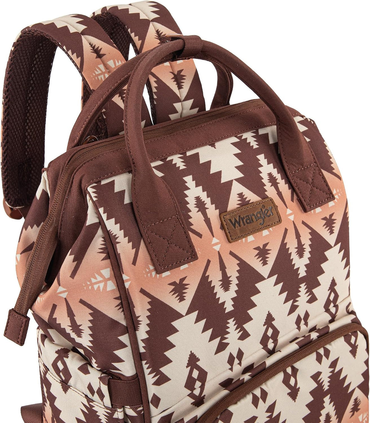 Montana West Wrangler Callie Diaper Bag Backpack with Stroller Straps Western Pattern Multifunction Baby Travel Bag WG2204-91102HPK