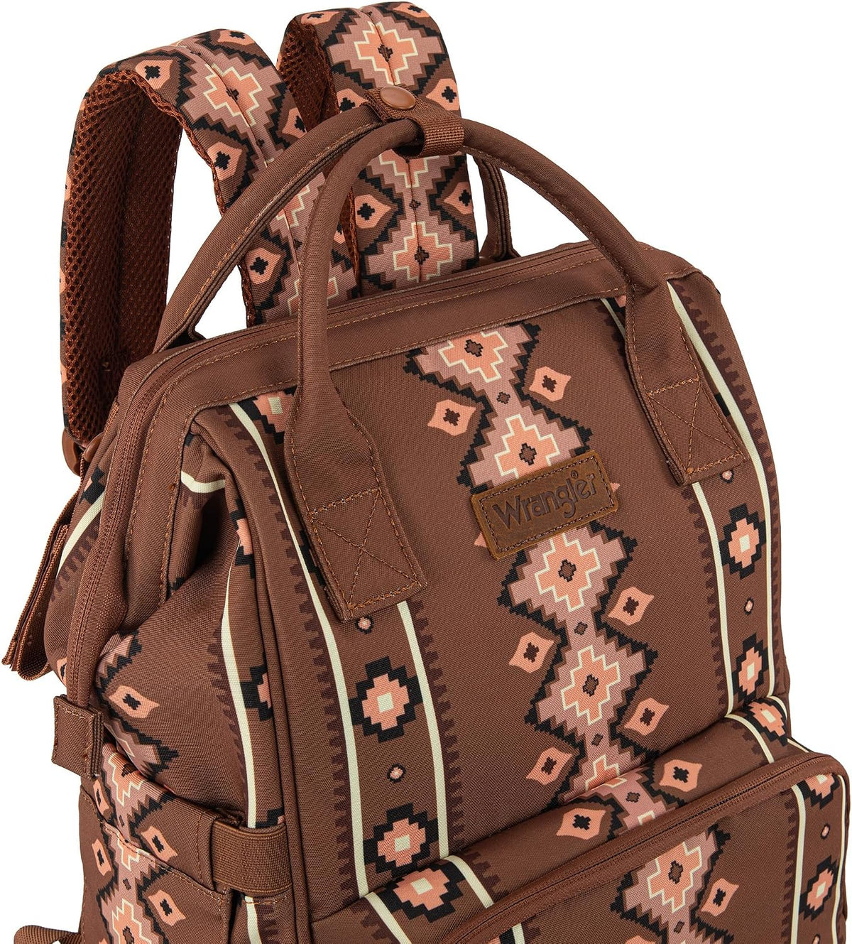 Montana West Wrangler Callie Diaper Bag Backpack with Stroller Straps Western Pattern Multifunction Baby Travel Bag WG2204-91102HPK