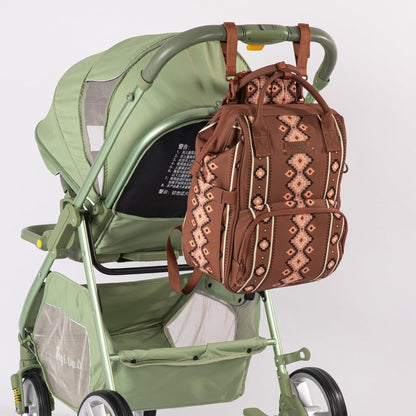 Montana West Wrangler Callie Diaper Bag Backpack with Stroller Straps Western Pattern Multifunction Baby Travel Bag WG2204-91102HPK