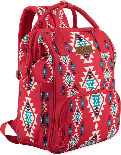 Montana West Wrangler Callie Diaper Bag Backpack with Stroller Straps Western Pattern Multifunction Baby Travel Bag WG2204-91102HPK