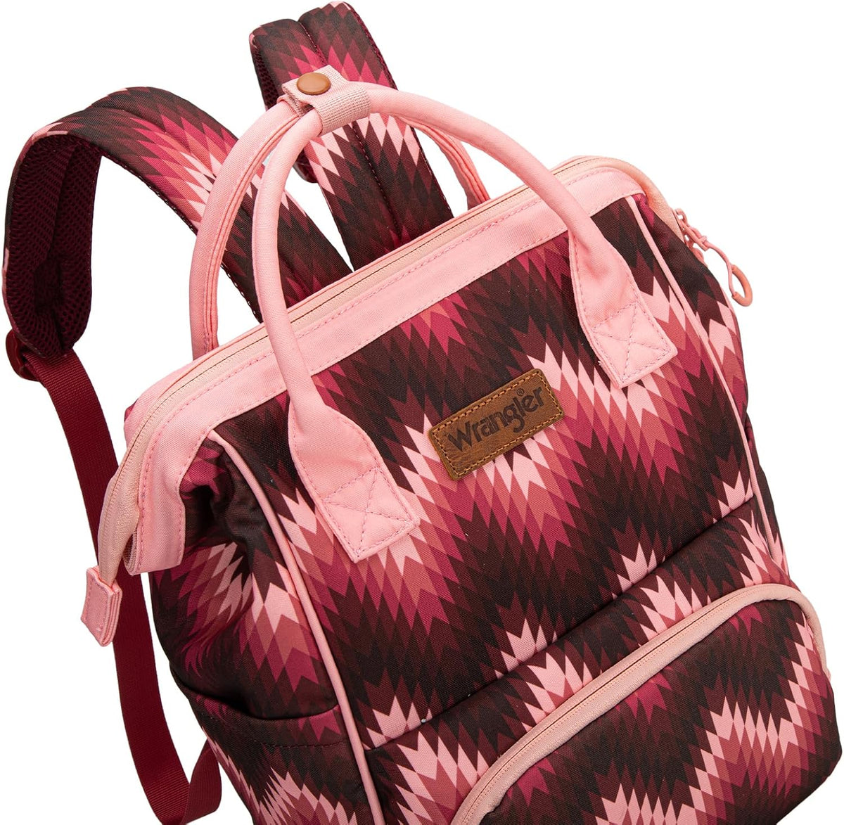 Montana West Wrangler Callie Diaper Bag Backpack with Stroller Straps Western Pattern Multifunction Baby Travel Bag WG2204-91102HPK