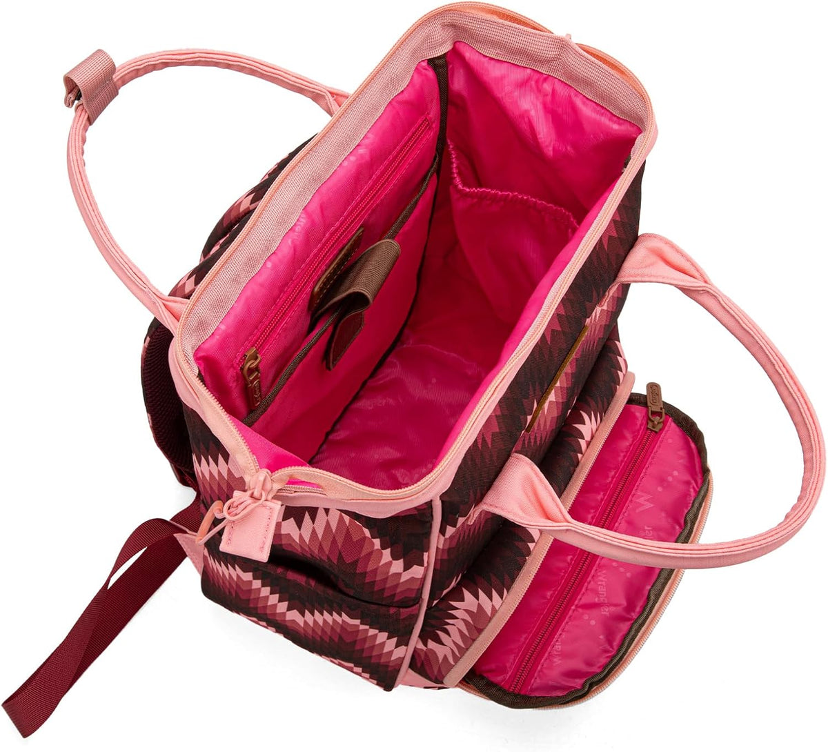 Montana West Wrangler Callie Diaper Bag Backpack with Stroller Straps Western Pattern Multifunction Baby Travel Bag WG2204-91102HPK