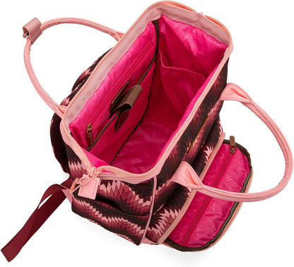 Montana West Wrangler Callie Diaper Bag Backpack with Stroller Straps Western Pattern Multifunction Baby Travel Bag WG2204-91102HPK