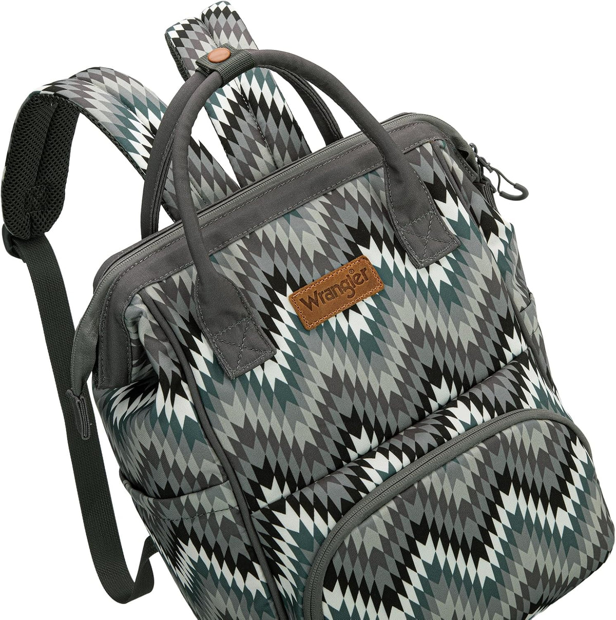 Montana West Wrangler Callie Diaper Bag Backpack with Stroller Straps Western Pattern Multifunction Baby Travel Bag WG2204-91102HPK