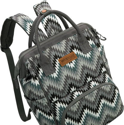 Montana West Wrangler Callie Diaper Bag Backpack with Stroller Straps Western Pattern Multifunction Baby Travel Bag WG2204-91102HPK
