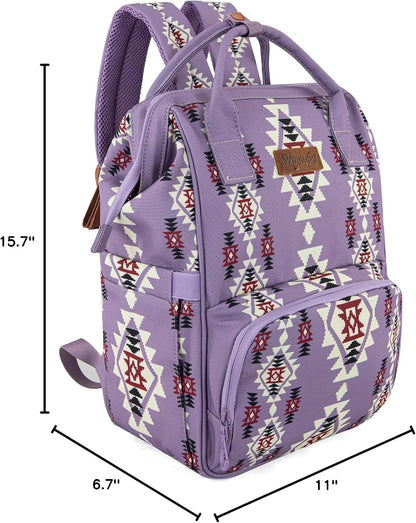 Montana West Wrangler Callie Diaper Bag Backpack with Stroller Straps Western Pattern Multifunction Baby Travel Bag WG2204-91102HPK