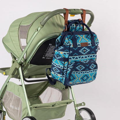 Montana West Wrangler Callie Diaper Bag Backpack with Stroller Straps Western Pattern Multifunction Baby Travel Bag WG2204-91102HPK