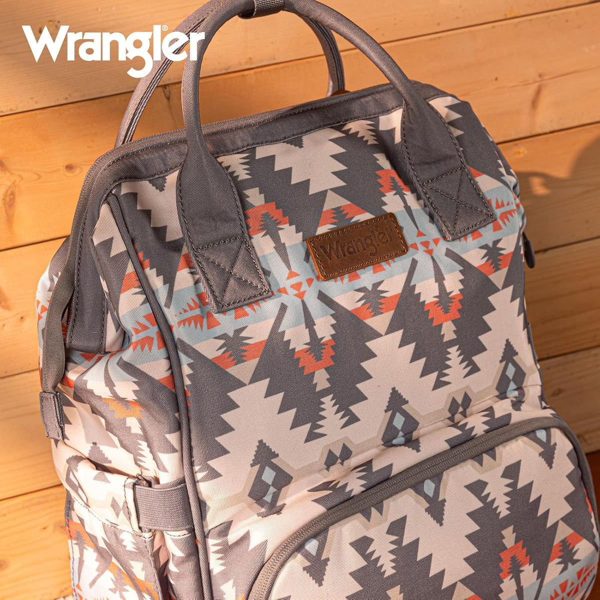 Montana West Wrangler Callie Diaper Bag Backpack with Stroller Straps Western Pattern Multifunction Baby Travel Bag WG2204-91102HPK
