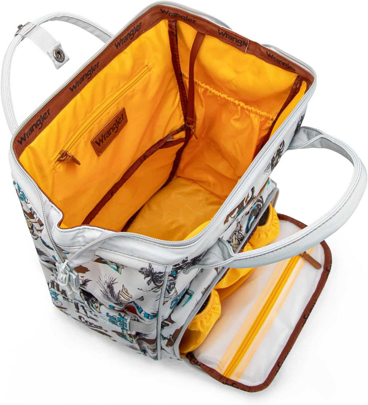 Montana West Wrangler Callie Diaper Bag Backpack with Stroller Straps Western Pattern Multifunction Baby Travel Bag WG2204-91102HPK