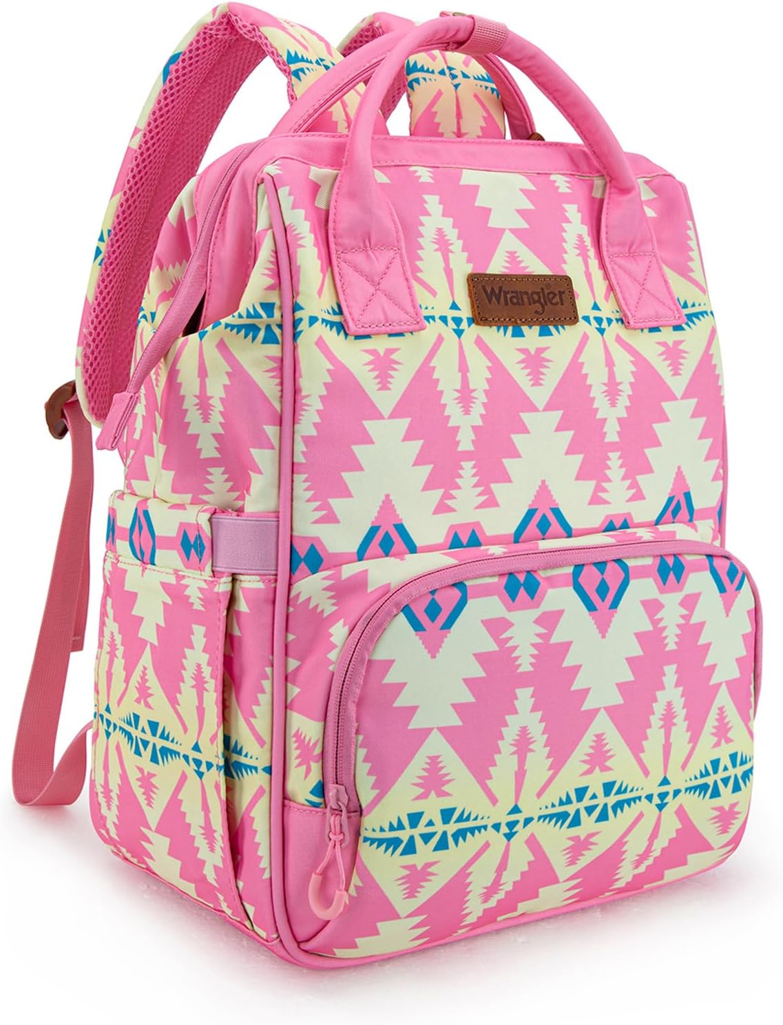 Montana West Wrangler Callie Diaper Bag Backpack with Stroller Straps Western Pattern Multifunction Baby Travel Bag WG2204-91102HPK