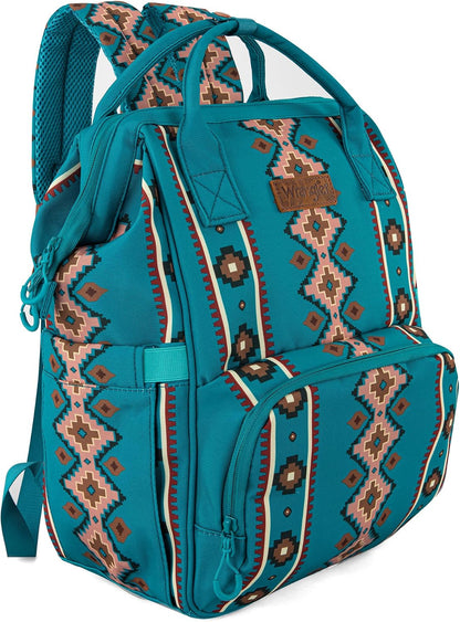 Montana West Wrangler Callie Diaper Bag Backpack with Stroller Straps Western Pattern Multifunction Baby Travel Bag WG2204-91102HPK