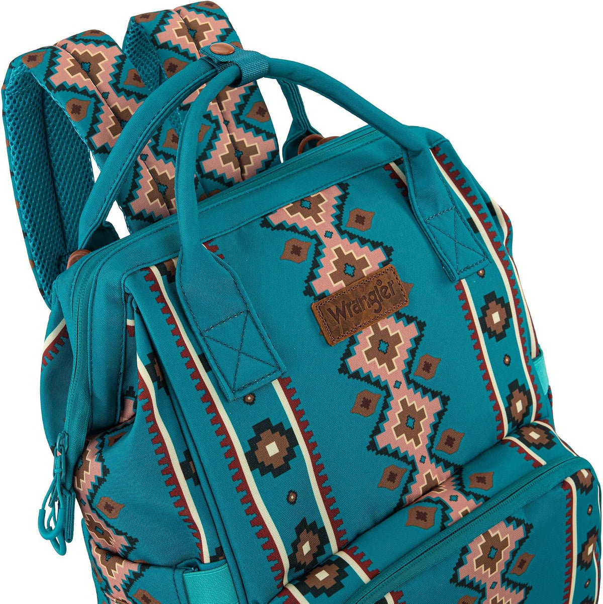 Montana West Wrangler Callie Diaper Bag Backpack with Stroller Straps Western Pattern Multifunction Baby Travel Bag WG2204-91102HPK