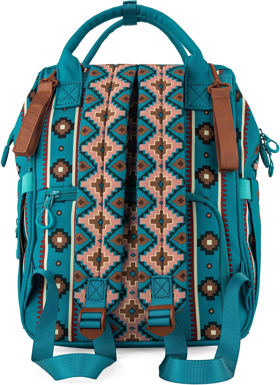 Montana West Wrangler Callie Diaper Bag Backpack with Stroller Straps Western Pattern Multifunction Baby Travel Bag WG2204-91102HPK