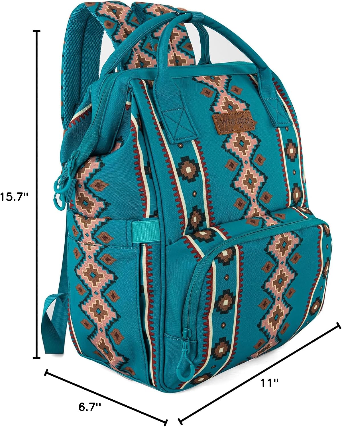 Montana West Wrangler Callie Diaper Bag Backpack with Stroller Straps Western Pattern Multifunction Baby Travel Bag WG2204-91102HPK