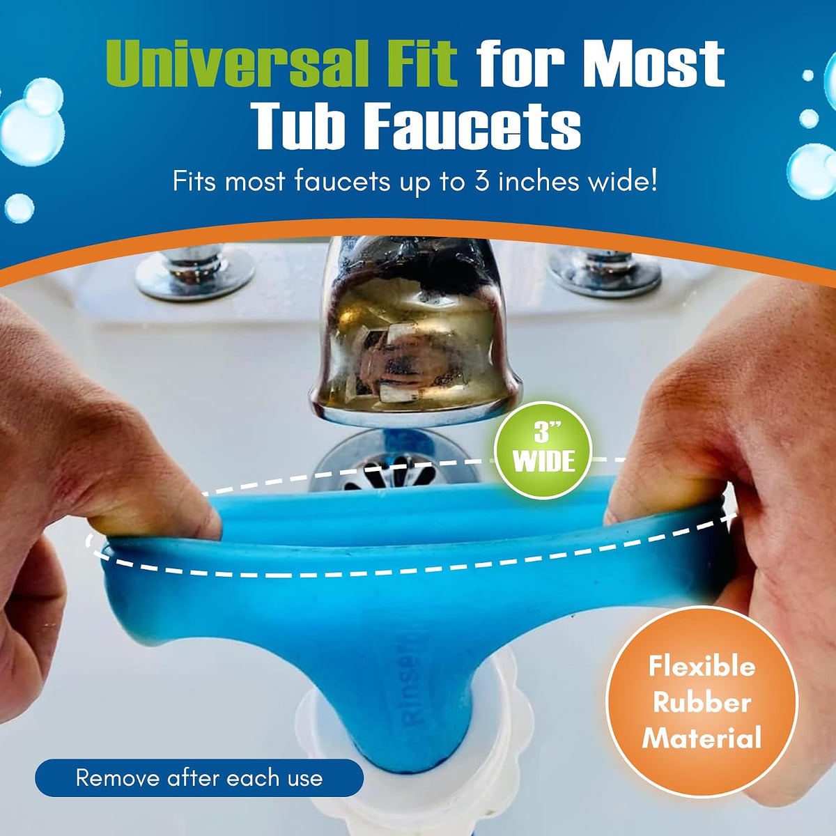 Slip-On Bathtub Faucet Sprayer Attachment, 5 Foot Hose