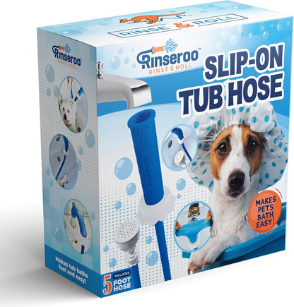 Slip-On Bathtub Faucet Sprayer Attachment, 5 Foot Hose