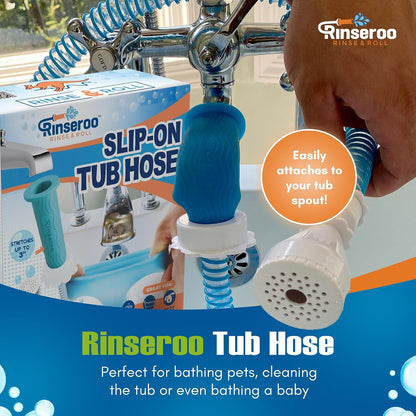 Slip-On Bathtub Faucet Sprayer Attachment, 5 Foot Hose