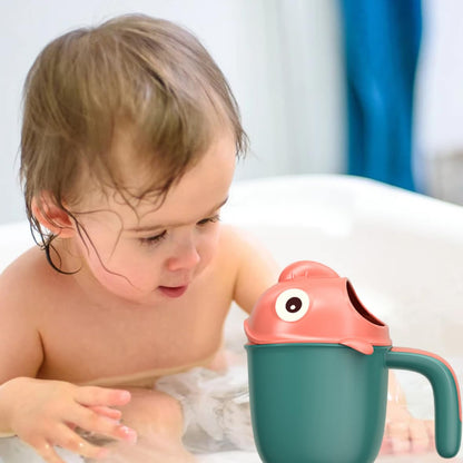 Baby Bath Rinse Cup Cute Cartoon Fish Infant Shampoo Rinser Shower Wash Hair Cup for Kids Baby Bath Rinser
