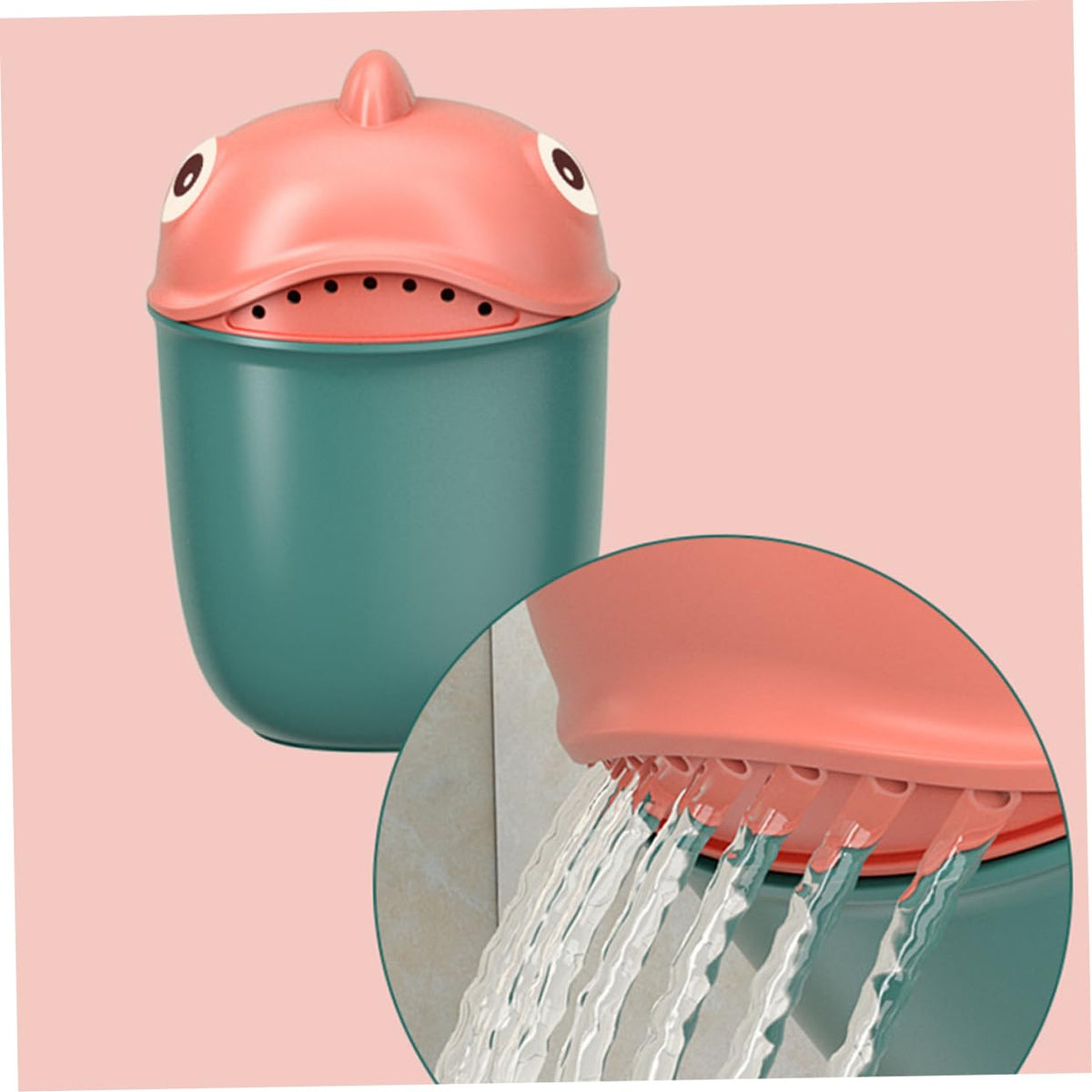 Baby Bath Rinse Cup Cute Cartoon Fish Infant Shampoo Rinser Shower Wash Hair Cup for Kids Baby Bath Rinser