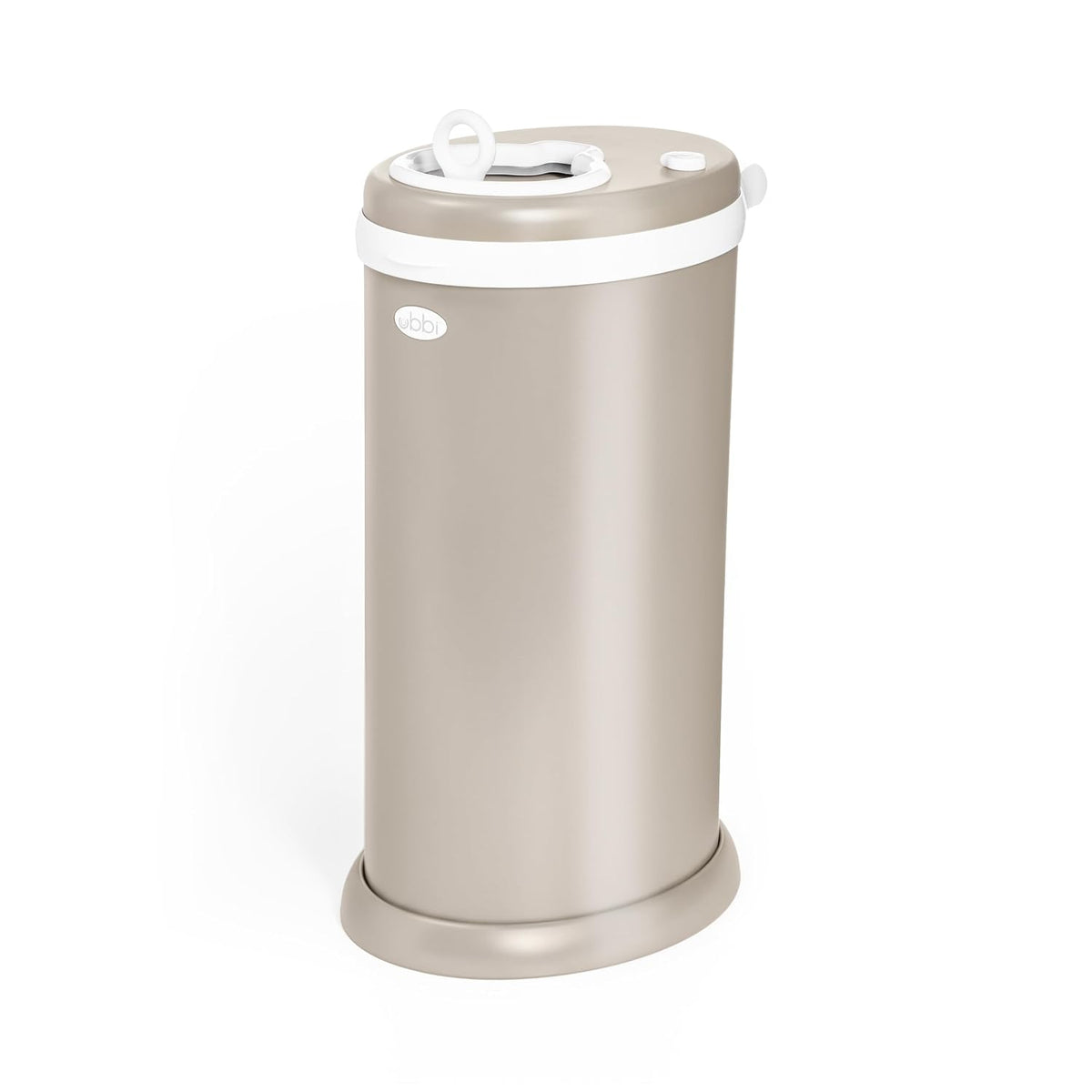 Stainless Steel Diaper Pail, No Special Bags, Odor-Locking, Taupe