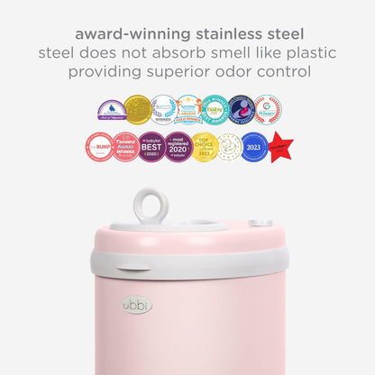 Stainless Steel Diaper Pail, No Special Bags, Odor-Locking, Taupe