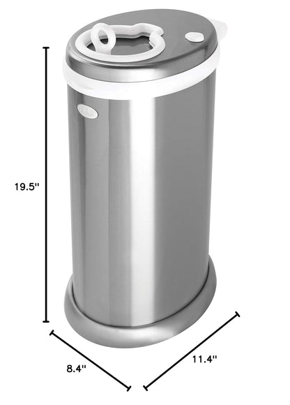 Stainless Steel Diaper Pail, No Special Bags, Odor-Locking, Taupe