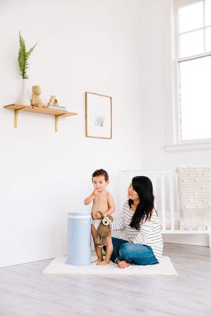 Stainless Steel Diaper Pail, No Special Bags, Odor-Locking, Taupe