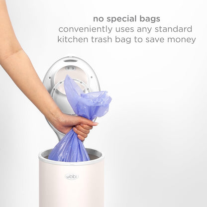 Stainless Steel Diaper Pail, No Special Bags, Odor-Locking, Taupe