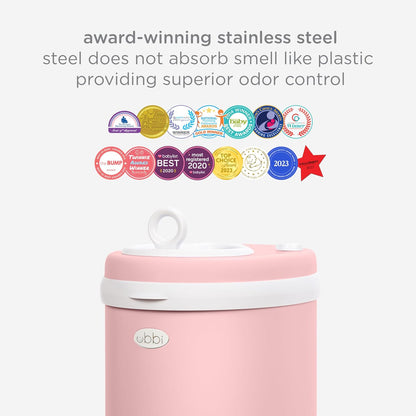 Stainless Steel Diaper Pail, No Special Bags, Odor-Locking, Taupe
