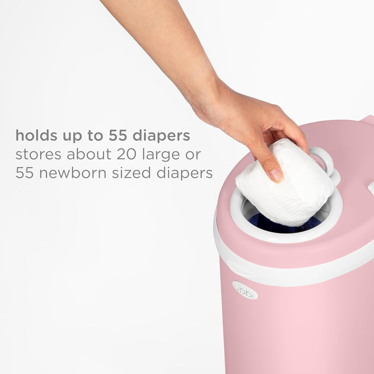 Stainless Steel Diaper Pail, No Special Bags, Odor-Locking, Taupe