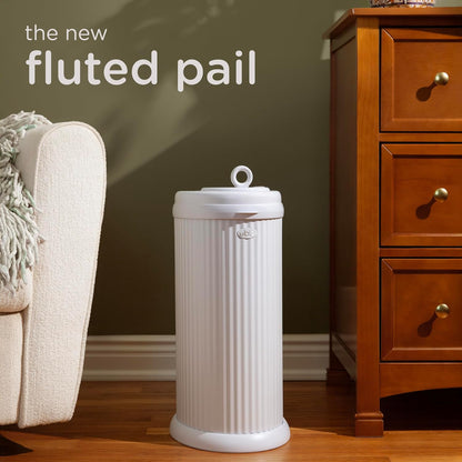 Stainless Steel Diaper Pail, No Special Bags, Odor-Locking, Taupe