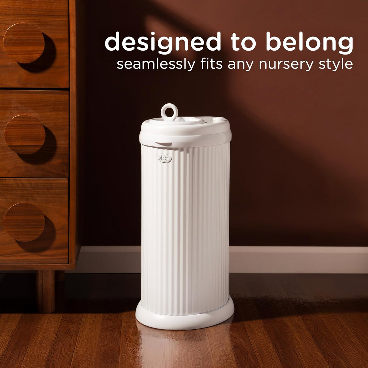 Stainless Steel Diaper Pail, No Special Bags, Odor-Locking, Taupe