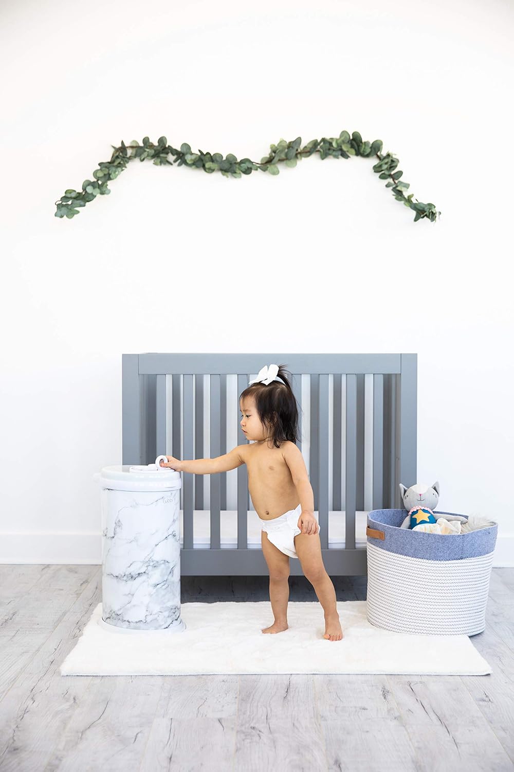 Stainless Steel Diaper Pail, No Special Bags, Odor-Locking, Taupe