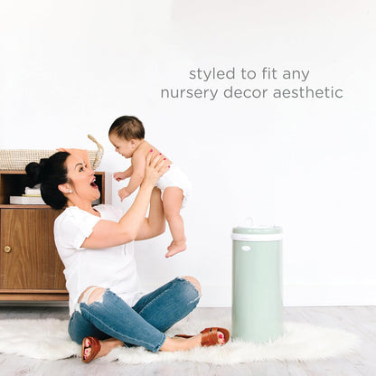 Stainless Steel Diaper Pail, No Special Bags, Odor-Locking, Taupe