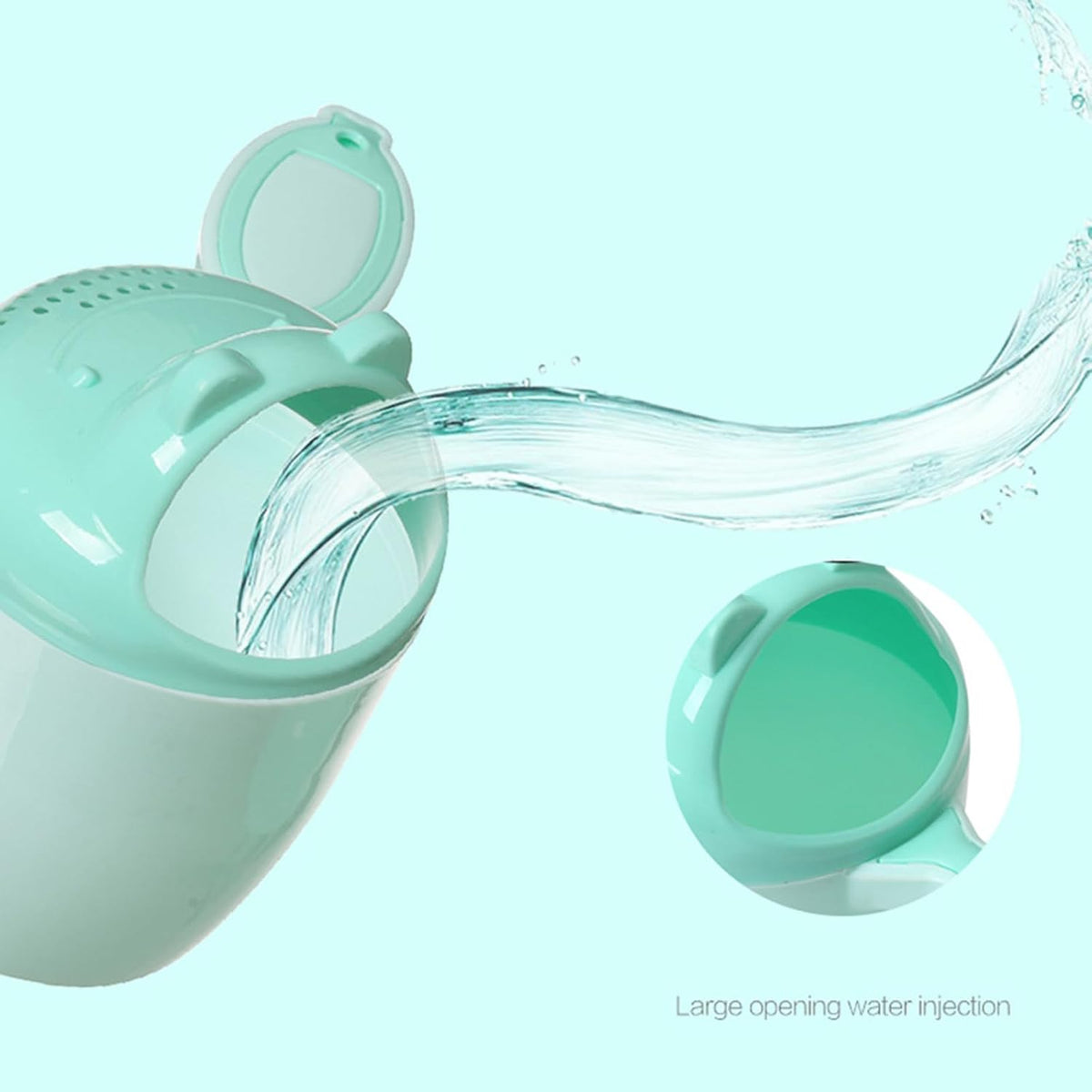 Rinser Shampoo Cup Sprinkler Watering Cup for Bath Hair Washing Bathroom Ear Eye Protective Rinse Bath Rinse Tear Free Waterfall