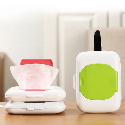 3-Pack Portable Wet Wipe Case, Hanging Refillable Travel Wipe Holder for Outdoor, Baby Stroller & Crib Use, Compact Tissue Storage Container