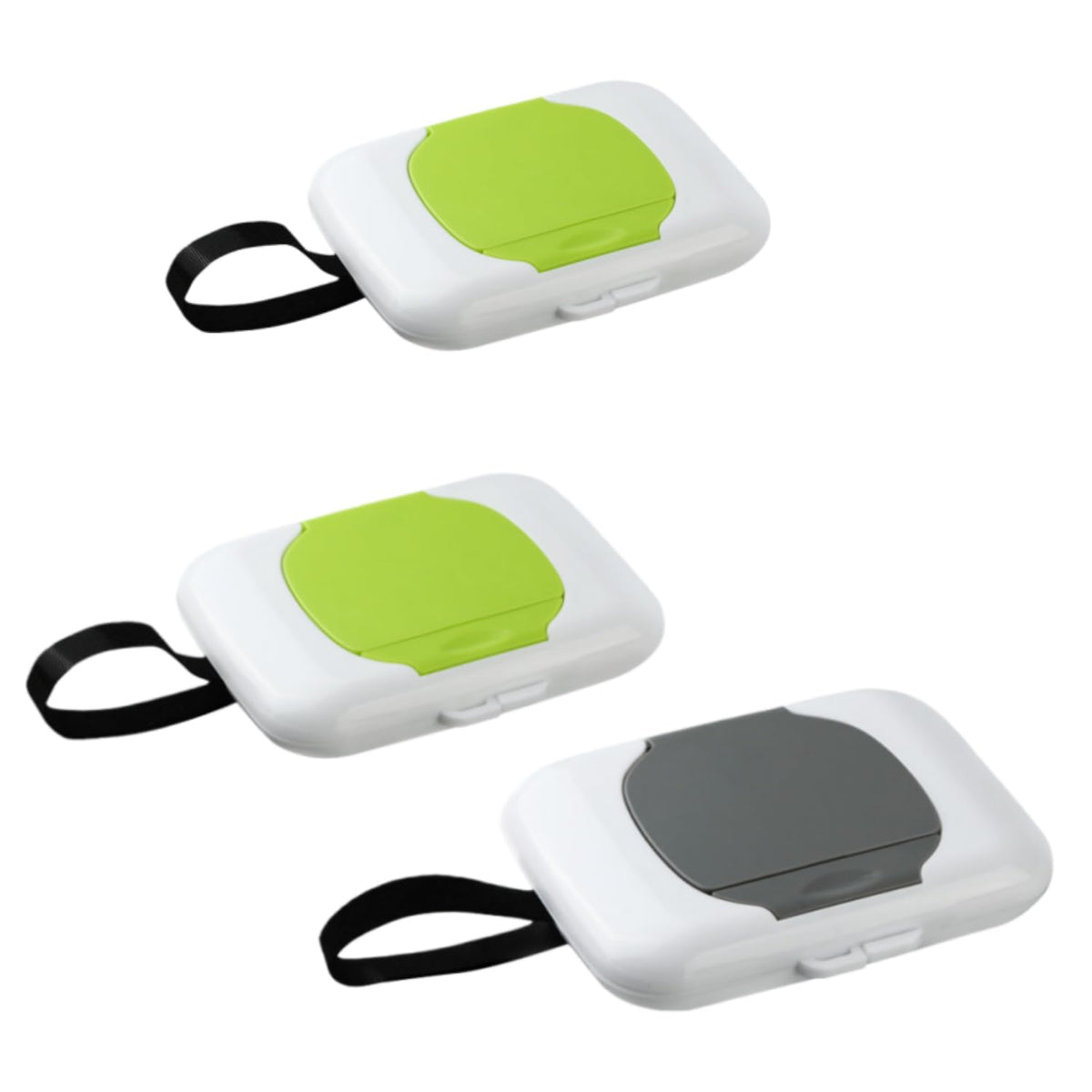 3-Pack Portable Wet Wipe Case, Hanging Refillable Travel Wipe Holder for Outdoor, Baby Stroller & Crib Use, Compact Tissue Storage Container