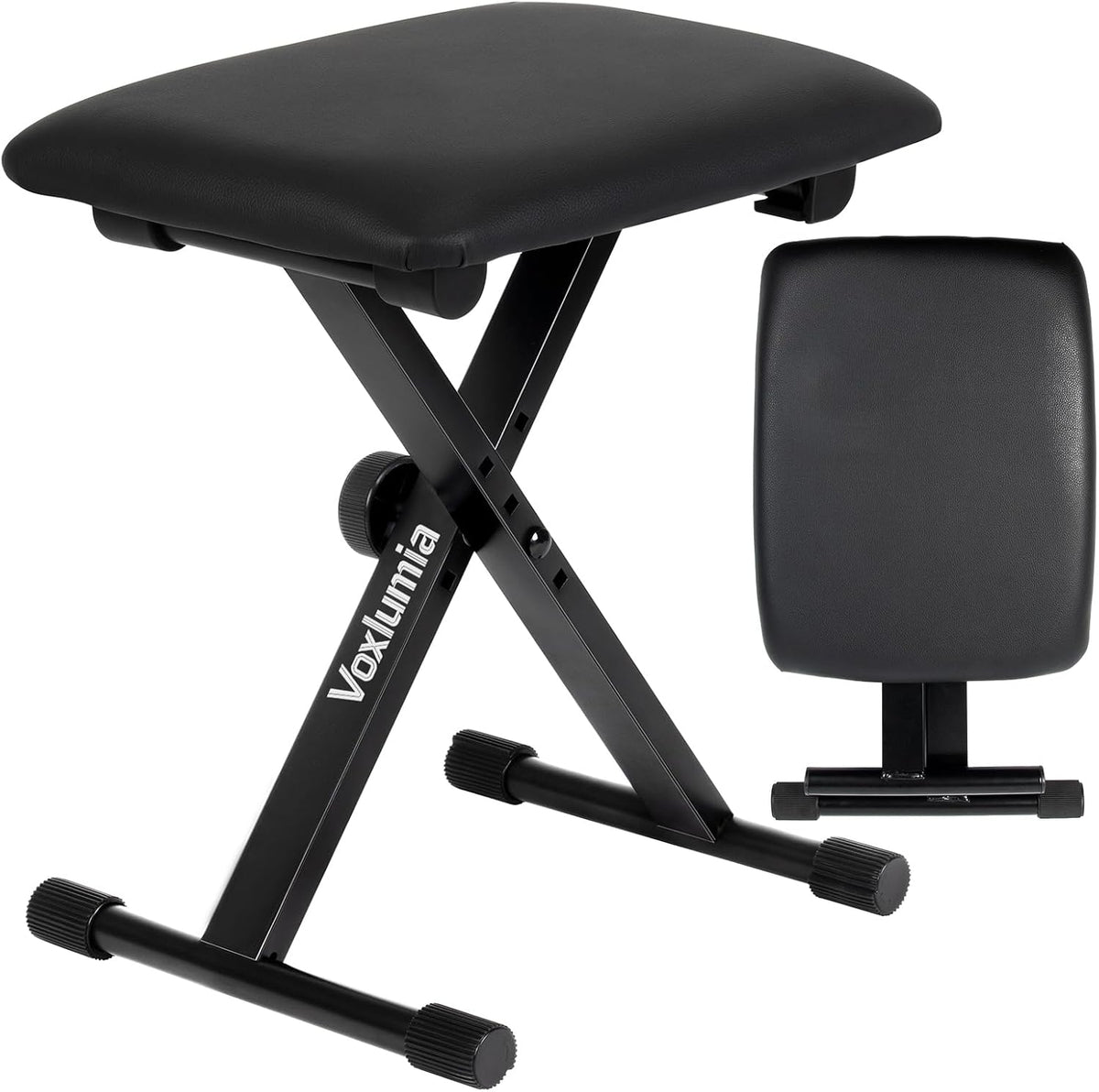Keyboard Bench X-Style Cushion Padded,Adjustable Piano Bench