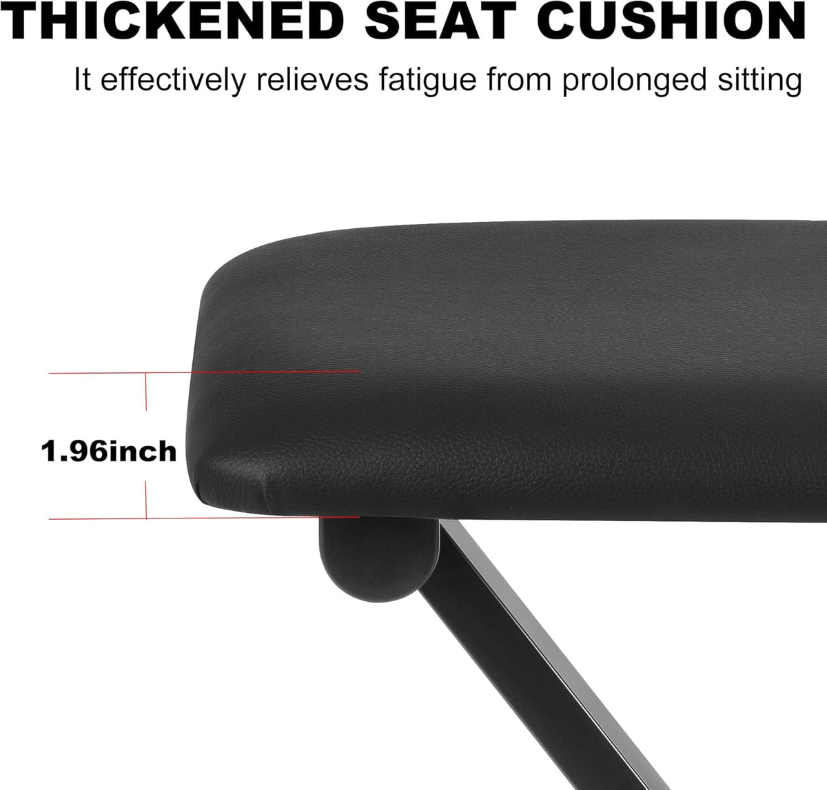 Keyboard Bench X-Style Cushion Padded,Adjustable Piano Bench
