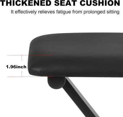 Keyboard Bench X-Style Cushion Padded,Adjustable Piano Bench