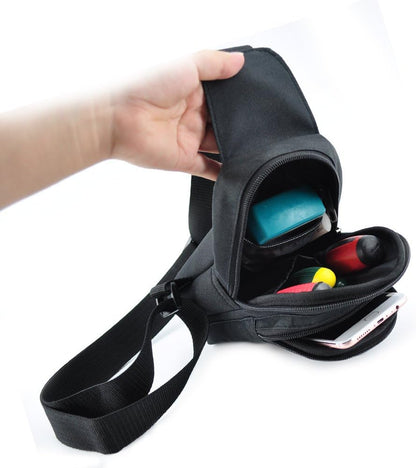 Sling Bag Chest Backpack, Crossbody Shoulder Tool Pouch for Men Women, Black