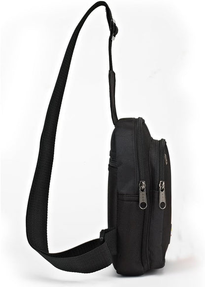 Sling Bag Chest Backpack, Crossbody Shoulder Tool Pouch for Men Women, Black