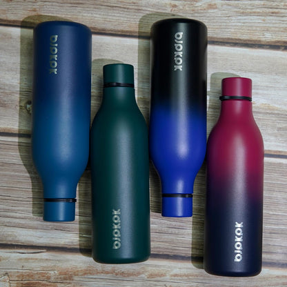 18oz Insulated Water Bottle, Stainless Steel Bottle with Carry Strap | Keep Cold & Hot Vacuum Insulation, Leak-Proof BPA-Free Design, Slim Bottle Fits Most Cup Holders for Gym, Office & Travel - Colors A